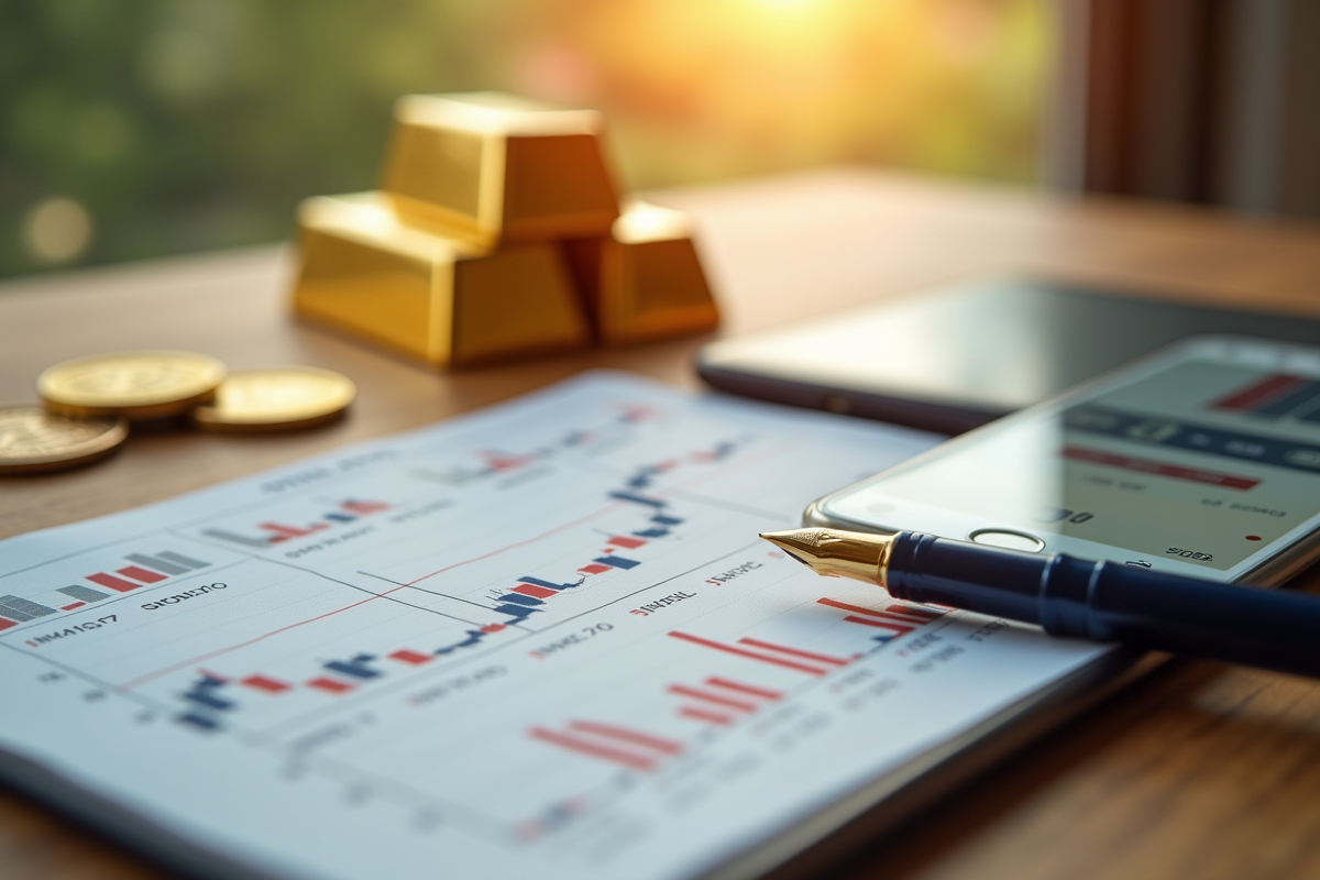 Vue rapprochee d actifs financiers traditionnels et numériques