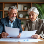 Optimisez votre patrimoine : les clés pour un investissement SCPI réussi Couple d'âge moyen examinant des documents d'investissement immobilier