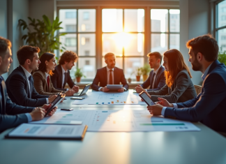 Opraz : de la feuille de route au reporting, l’outil de gestion de projets qui clarifie tout Équipe professionnelle dans un bureau lumineux collaborant