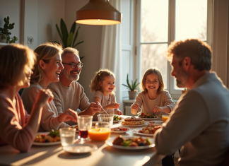 Family Business saison 4 : intrigues, casting et ce que l’on peut attendre Famille multigenerational partageant un repas à Paris