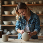 Les expériences à vivre à Paris grâce aux bons cadeaux d’ateliers Jeune femme façonnant un vase en argile dans un atelier parisien