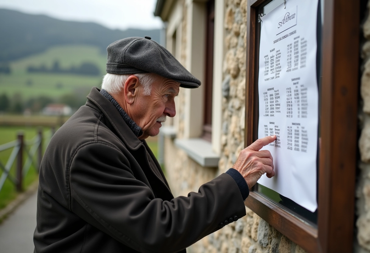 Homme âgé regarde l