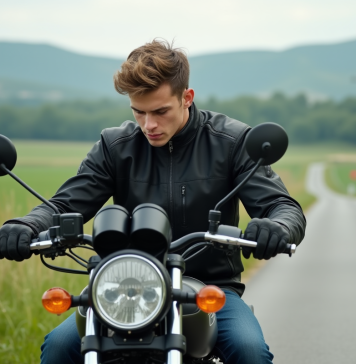 Fiabilité de la Magpower Avengers 125 : que vaut vraiment cette moto 125 cm³ ? Jeune homme inspectant une moto 125cc en campagne