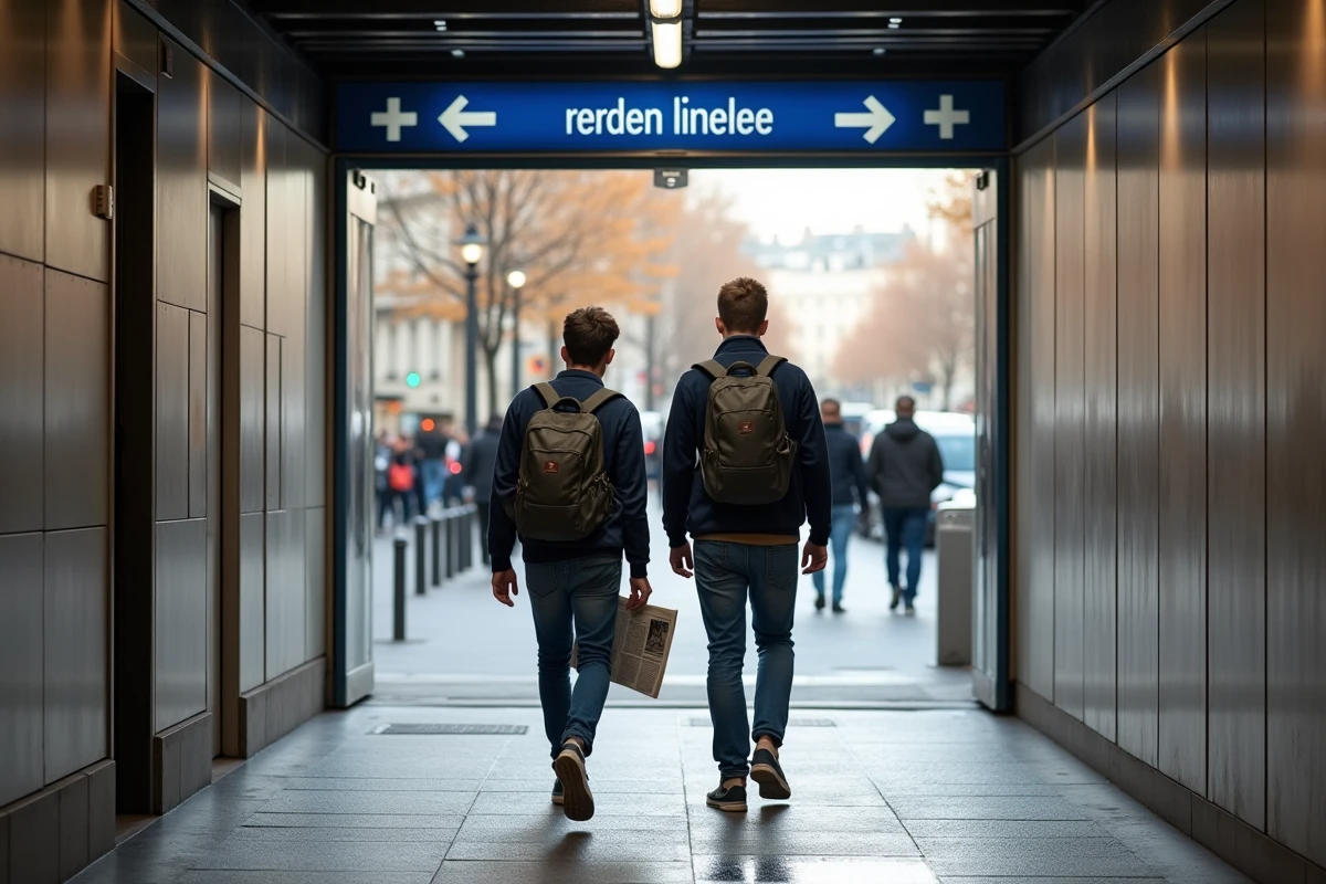 Deux jeunes sortant d