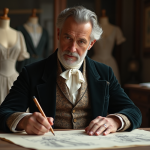 Histoire de la mode : Découvrez le premier créateur de mode au monde ! Homme élégant dessinant des modèles de mode au XIXe siècle