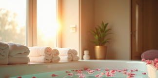 Suite spa privée luxueuse à Paris avec jacuzzi et lumière naturelle