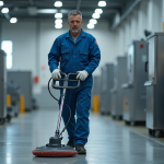 Technicien industriel en action dans une usine moderne